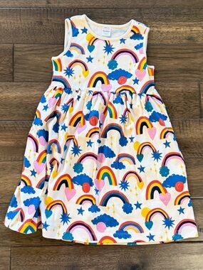 Hanna Andersson Dress with Rainbow & Star Print, Size 8